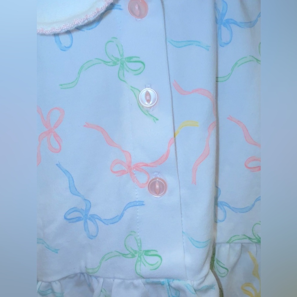 Shrimp & Grits Kids Serendipity Pastel Bows Bubble Peter Pan collar Size 3T - Picture 5 of 8
